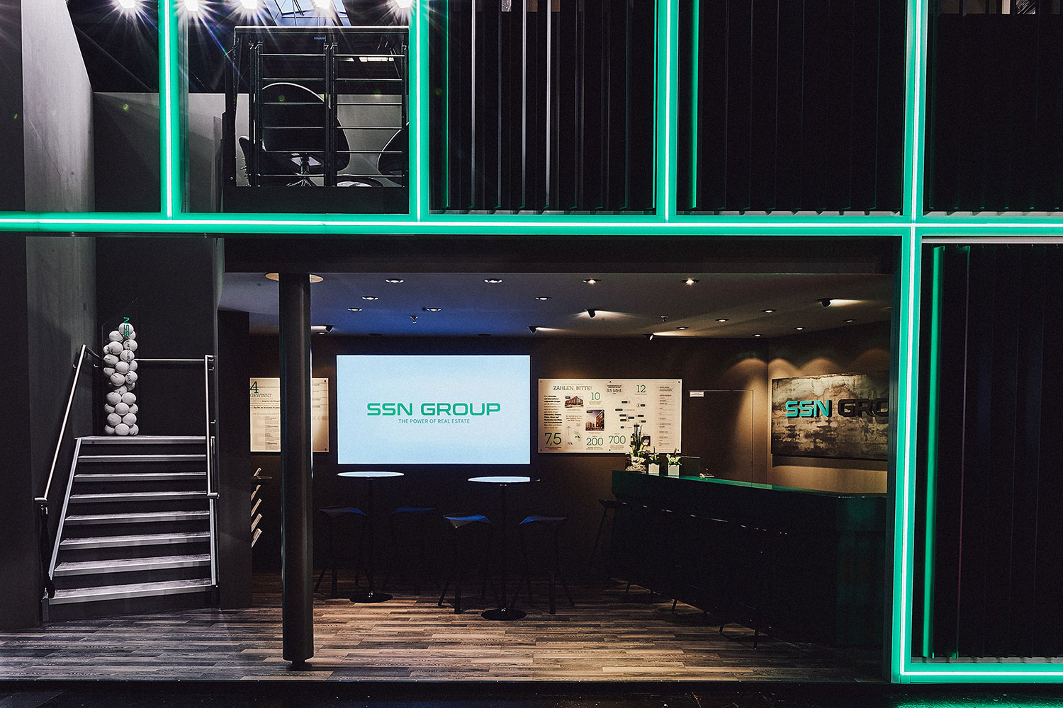 StudioNOW for SSN Group, Expo Real, booth, architecture, people, munich, media